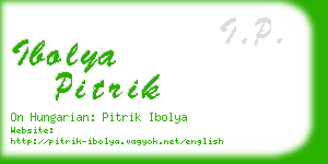 ibolya pitrik business card